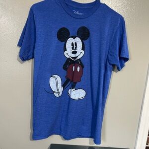 Disney Blue Mickey Mouse Short Sleeve Tee